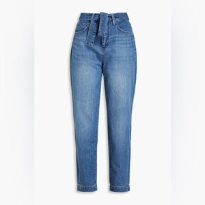 TRIARCHY Eliza belted High-Rise Tapered Jeans Size 24